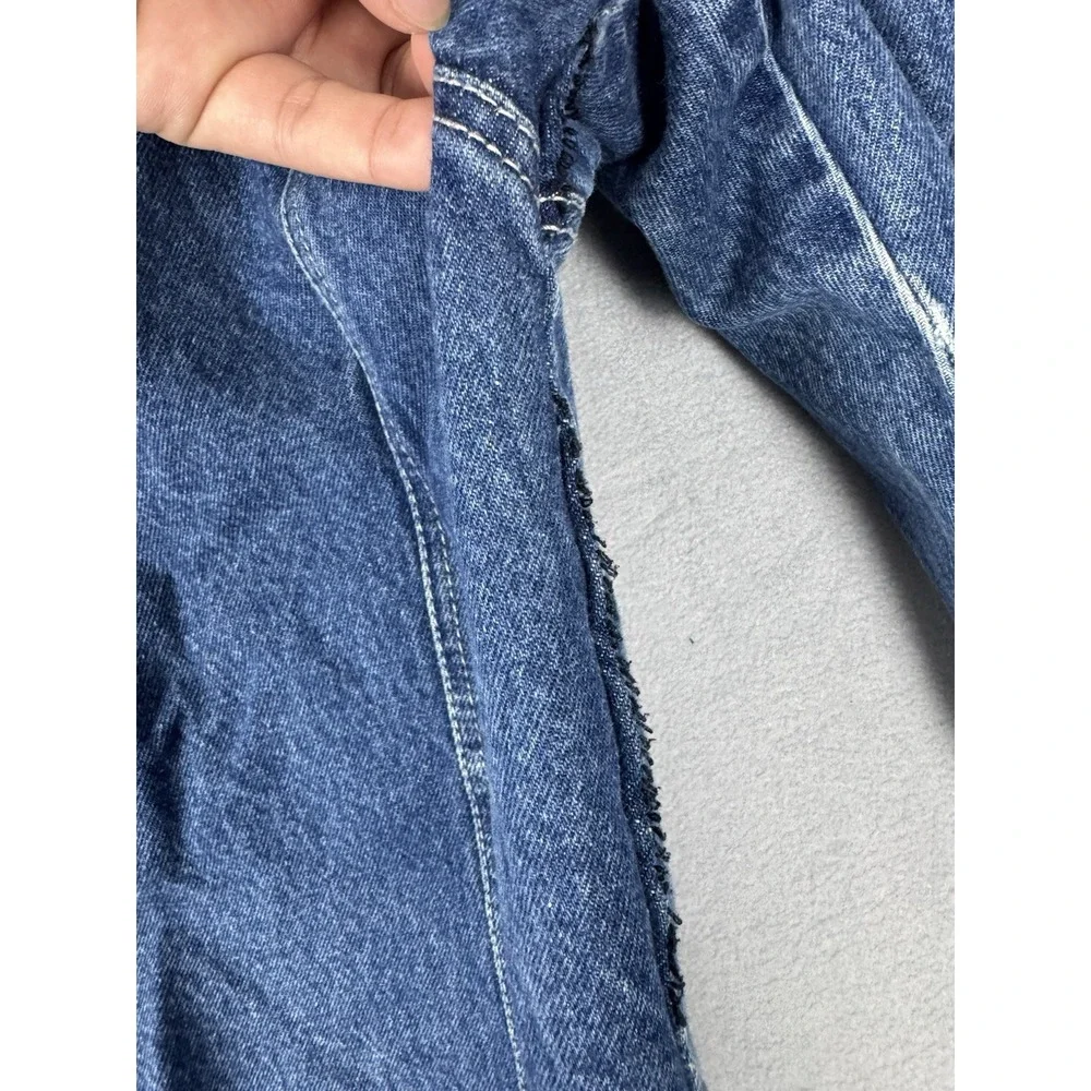 Vintage Fubu Collection Denim Blue Jean Trucker Jacket Pocket Button Mens XL Y2K